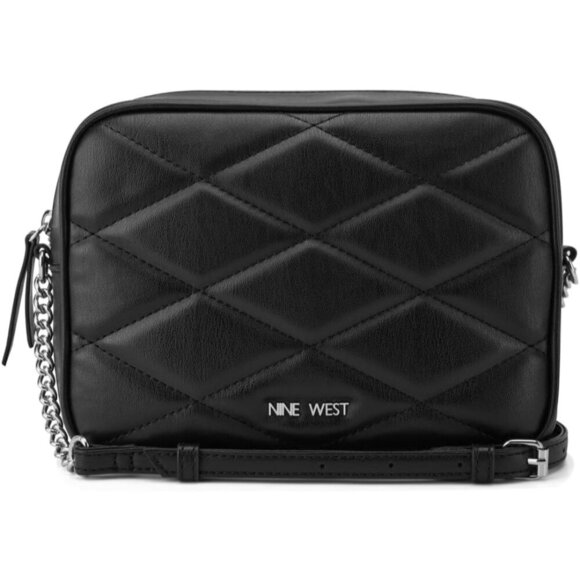 Handbags - Camera Crossbody Bag Womens Polyester Black Adjustable Chain Closure